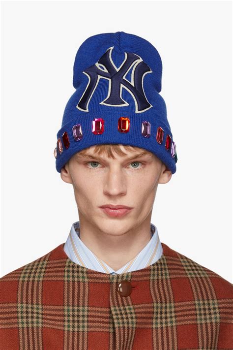 gucci yankees beanie|Gucci beanie women.